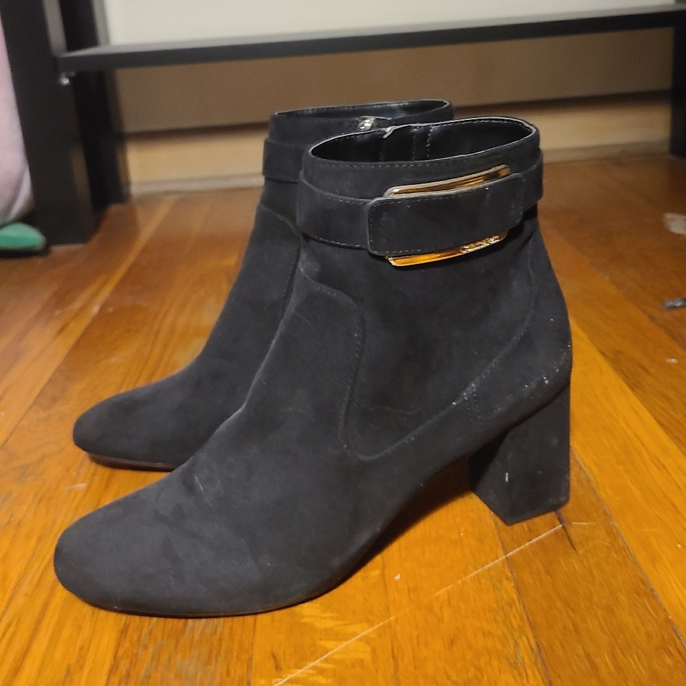 Guess black suede ankle boots 9